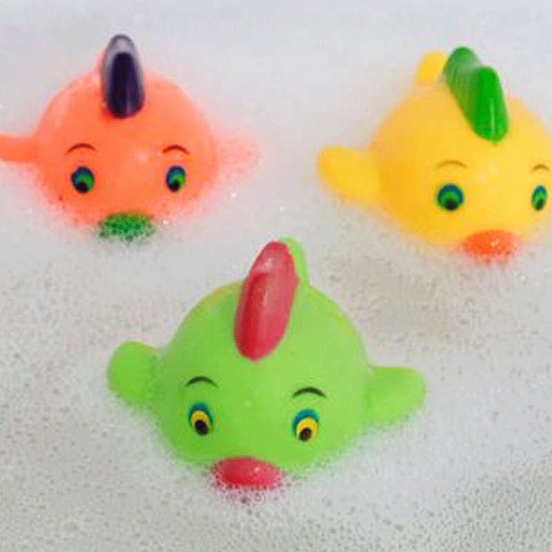 Vital Baby 3-Piece Squirt & Splash Fish Baby Bath Toys Set, 6+ Months, Multicolour