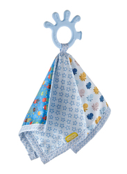 Babyjem Relaxing Cloth with Pathwork Teether, 0+ Months, Blue