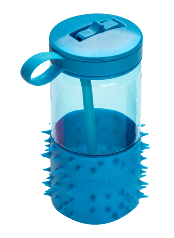 Melii Spikey Water Bottle, 17oz, Blue