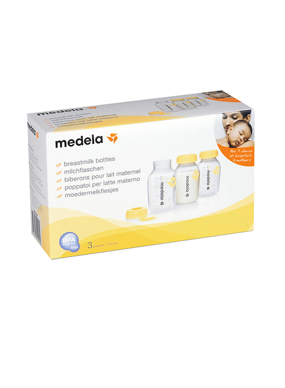 Medela Breastmilk Bottles, Pack of 3, 150 ml, Clear