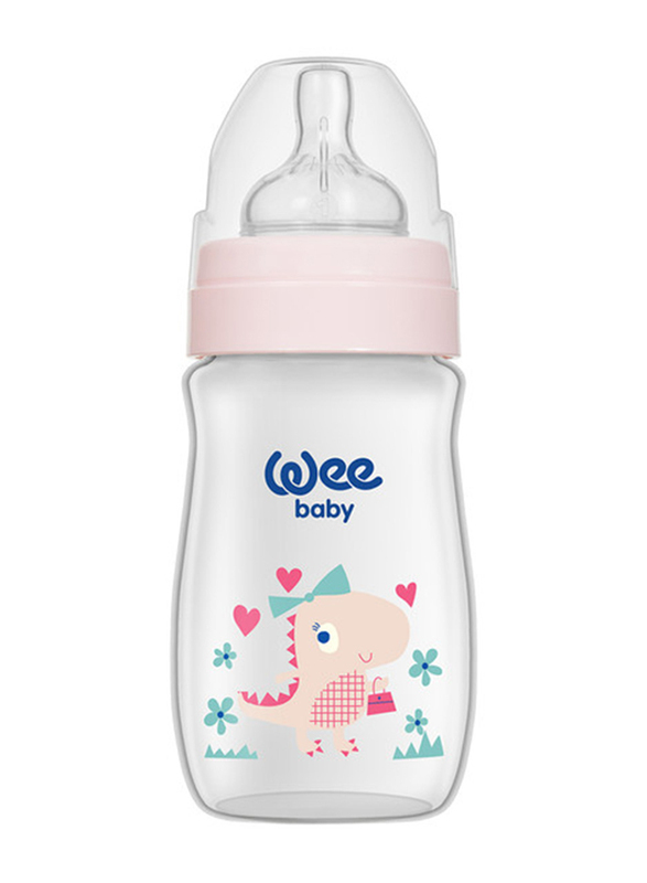 Wee Baby Classic Plus Newborn Feeding Bottle Starter Set, 6-18 Months, Pink