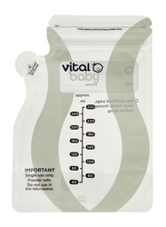 Vital Baby Nurture Easy Pour Disposable Breast Milk Storage Bags, 30 Pieces, Clear