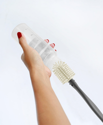 Babyjem Bottle and Nipple Cleaning Brush, 0+ Months, Cream