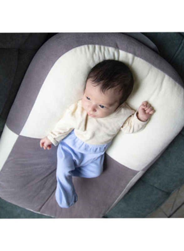 Babyjem Comfy Sleeping Cushion, 0-6 Months, White/Grey