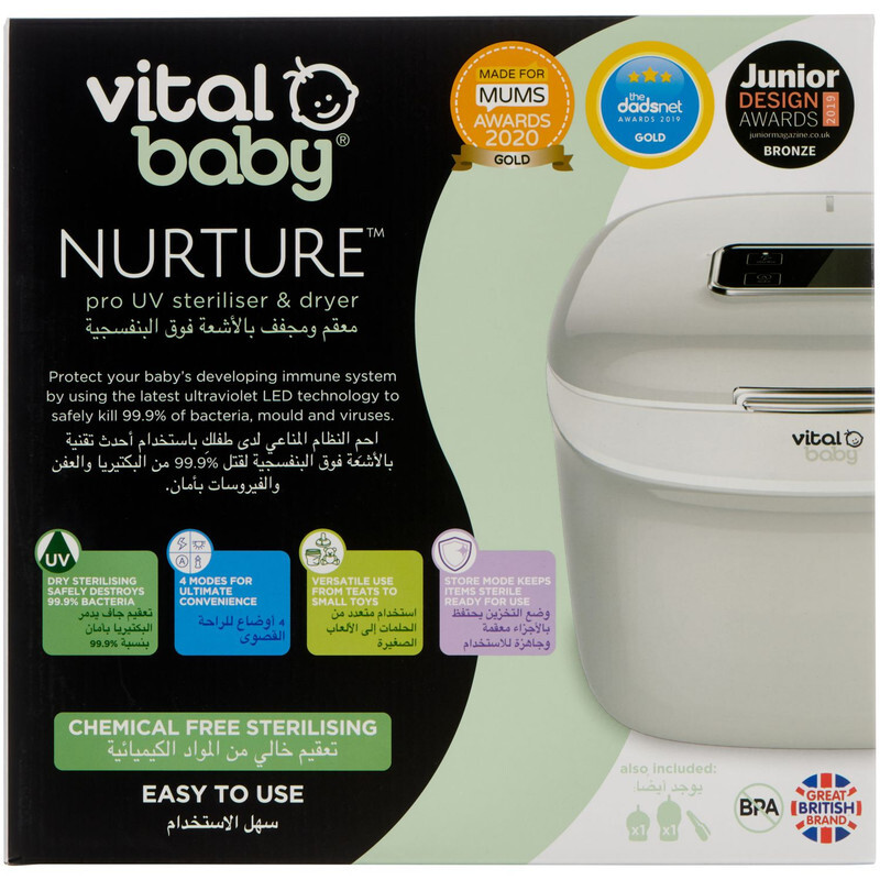 Vital Baby Nurture Pro UV Steriliser & Dryer, White