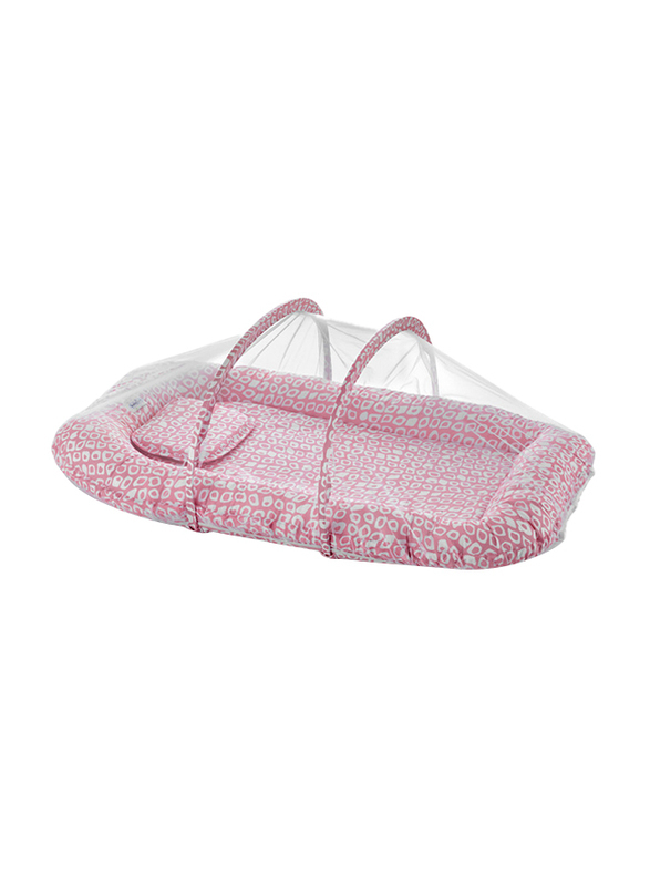 Babyjem Babynest with Mosquito Net, 0-6 Months, Pink