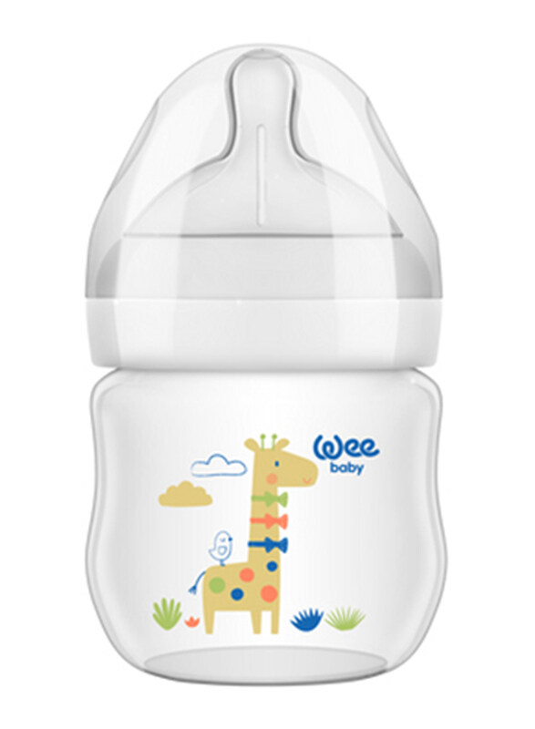 

Wee Baby PP Natural Feeling Wide Neck Feeding Bottle, 0-6 Months, 125ml, White