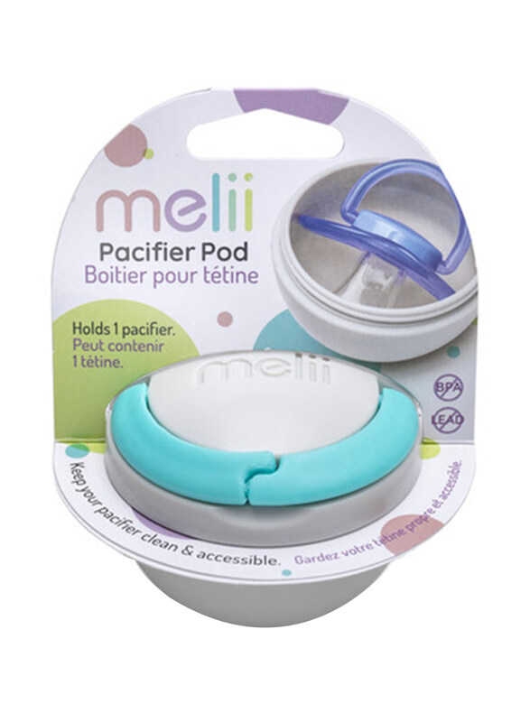 Melii Pacifier Pod, Blue/Grey