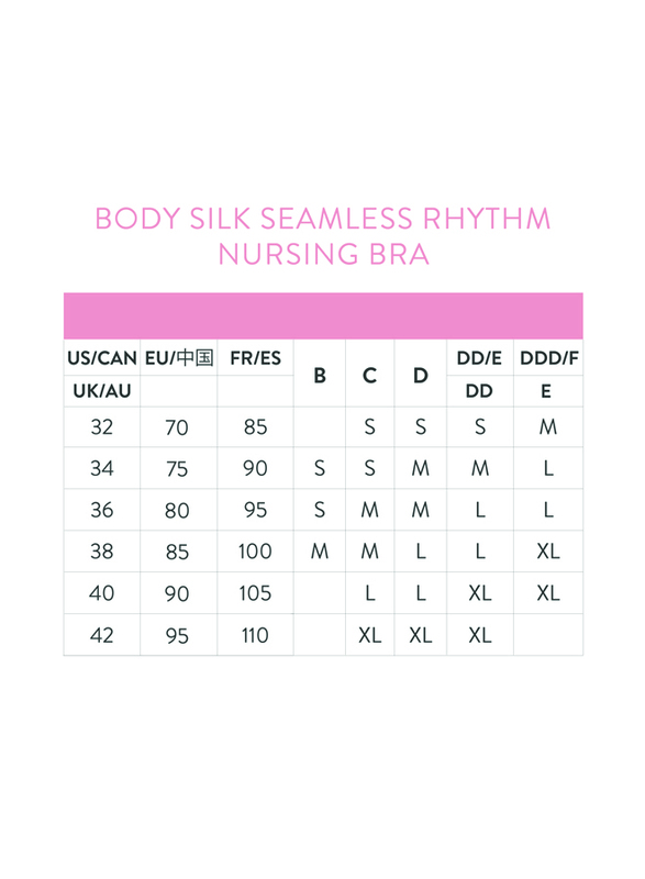 Bravado Rhythm Body Silk Seamless Nursing Bra, White/Grey, Small
