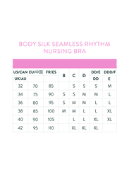 Bravado Rhythm Body Silk Seamless Nursing Bra, White/Grey, Small