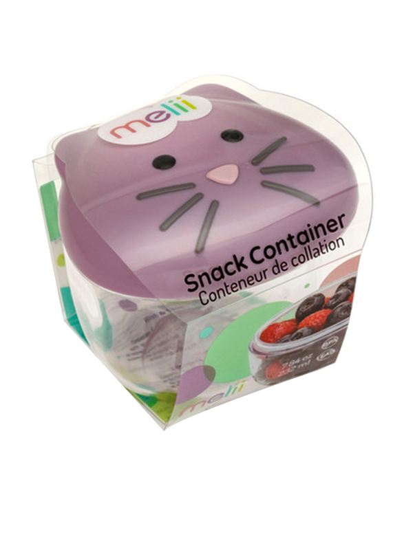 Melii Cat Snack Container, Purple
