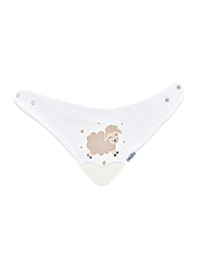 Babyjem Triangle Bib with Teether, 0+ Months, White