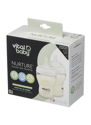 Vital Baby Nurture Breast Like Feeding Bottles 240ml, 2-Piece, Clear