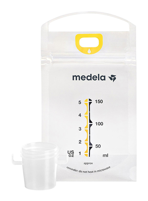 

Medela Pump and Save Breastmilk Bags Box, 20 Pieces, Clear