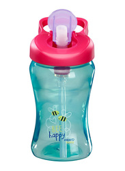 Vital Baby Hydrate Sippy Straw 340ml, Blue/Pink