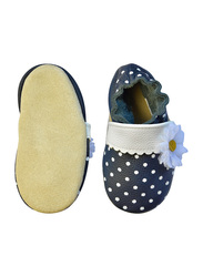 Rose et Chocolat Polka Dot Daisy Classic Shoes, 0-6 Months, Navy