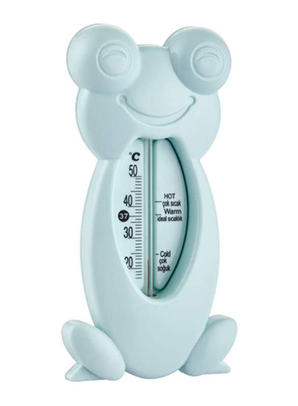 Babyjem Frog Bath & Room Thermometer for Babies, Newborn, Turquoise