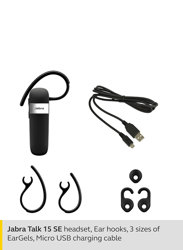 Jabra Talk 15 SE Bluetooth In-Ear Earphone with Mic, Black