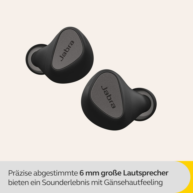 Jabra Elite 5 Wireless In-Ear Noise Cancelling Earbuds with 6-Mic Call Technology, Black
