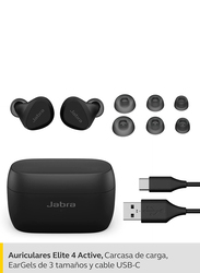 Jabra Elite 4 Active Wireless In-Ear Noise Cancelling Earbuds, Black