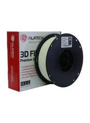 Filatech White Polylactic Acid 3D Printing Filament, 1.75mm