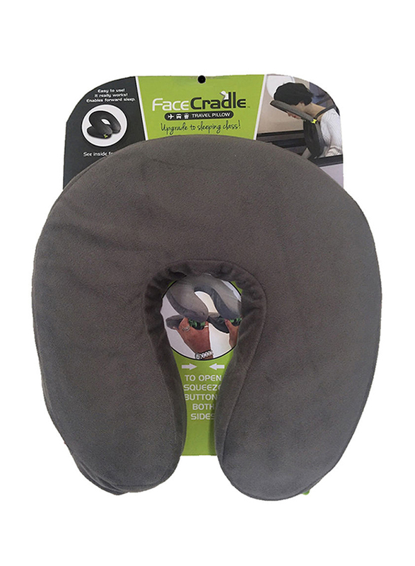 Facecradle Polyester Adjustable Travel Pillow, Grey