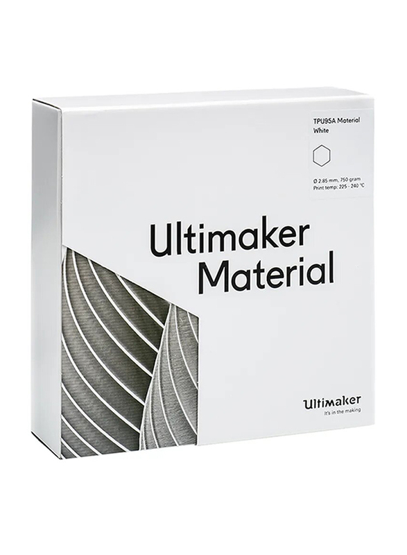 Ultimaker White 3D Printing Filament for Professional, 2.85mm