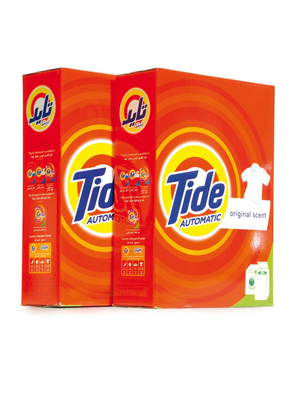 Tide Automatic Original Scent Laundry Powder Detergent, 2 Pieces x 2.5 Kg