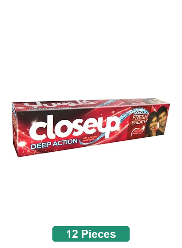 Close Up Deep Action Toothpaste, 120ml, 12 Pieces