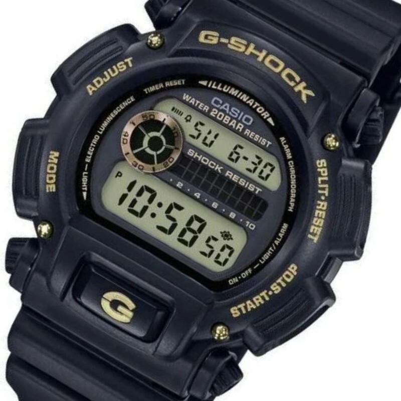 Casio G-Shock Digital Watch for Men with Resin Band, Water Resistant, DW9052GBX-1A9, Black-Grey