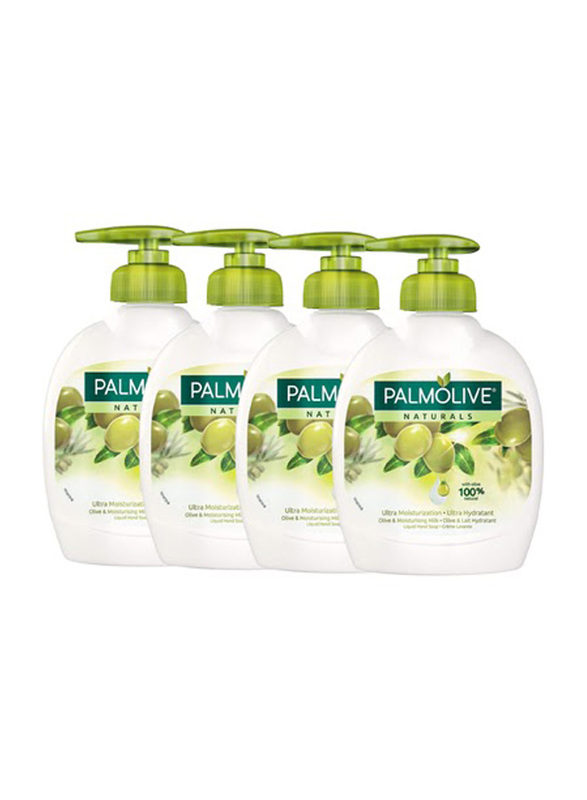 Palmolive Olive & Milk Liquid Hand Soap, 300ml, 4 Pieces