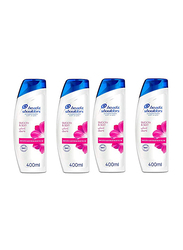 Head & Shoulders Smooth & Silky Anti-Dandruff Shampoo for Dry/Frizzy Hair, 400ml, 4 Pieces