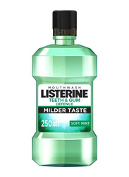 Listerine Milder Taste Soft Mint Teeth & Gum Defense Mouthwash, 250ml, 6 Pieces