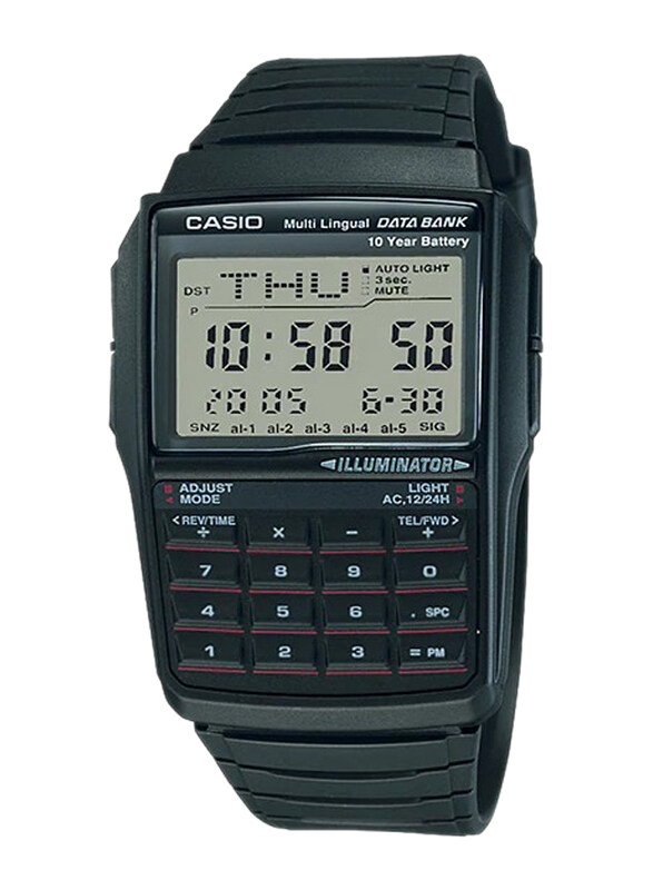 

Casio Digital Watch for Men with Resin Band, DBC-32-1A, Black-Grey