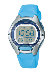 Casio Digital Watch for Women with Resin Band, Water Resistant, LW-200-2BVDF, Light Blue-Transparent