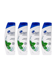 Head & Shoulders Menthol Refresh Anti-Dandruff Shampoo for All Hair Types, 400ml, 4 Pieces