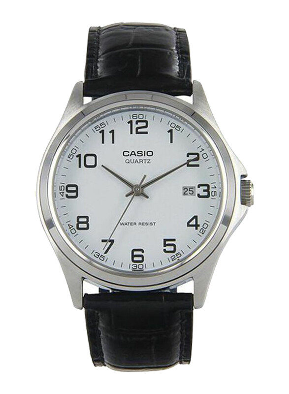 

Casio Analog Watch for Men with Leather Band, Water Resistant, MTP-1183E-7B, Black-White