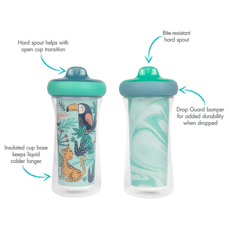 The First Years Insulated Sippy Cups, Pack of 2, Multicolour