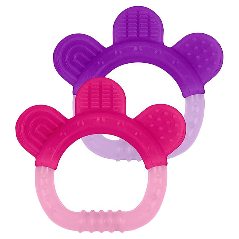 

Green Sprouts Pack of 2 Silicone Teether Set for Kids, Multicolour