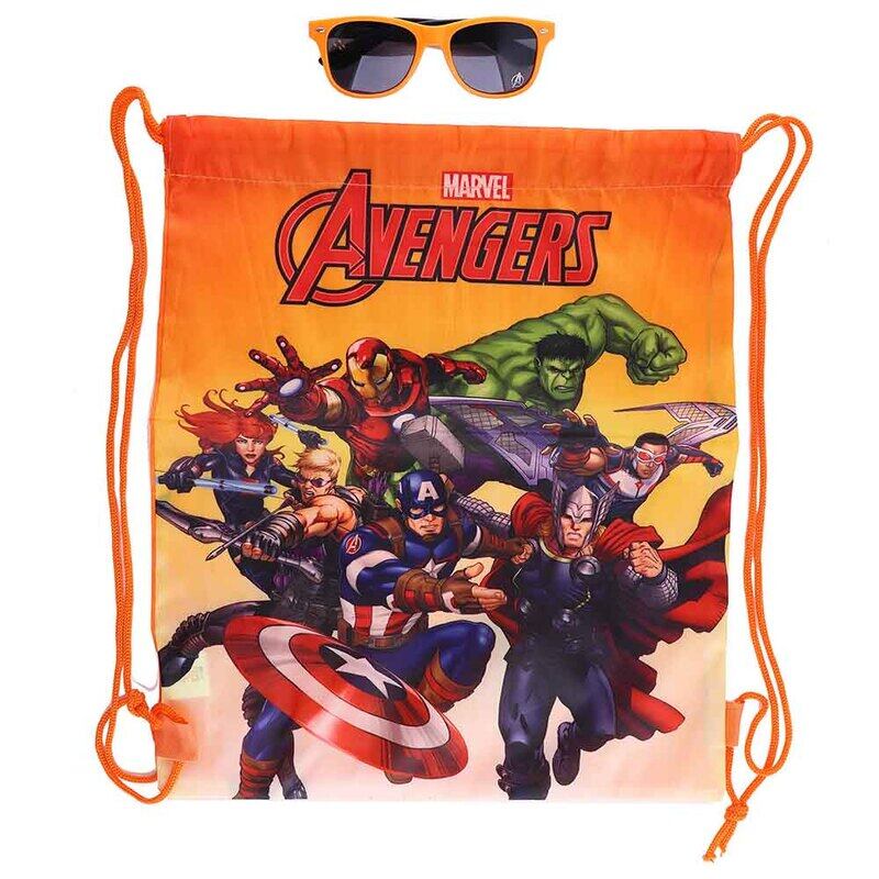 

Marvel Avengers Printed Drawstring Bag with Sunglasses, Orange