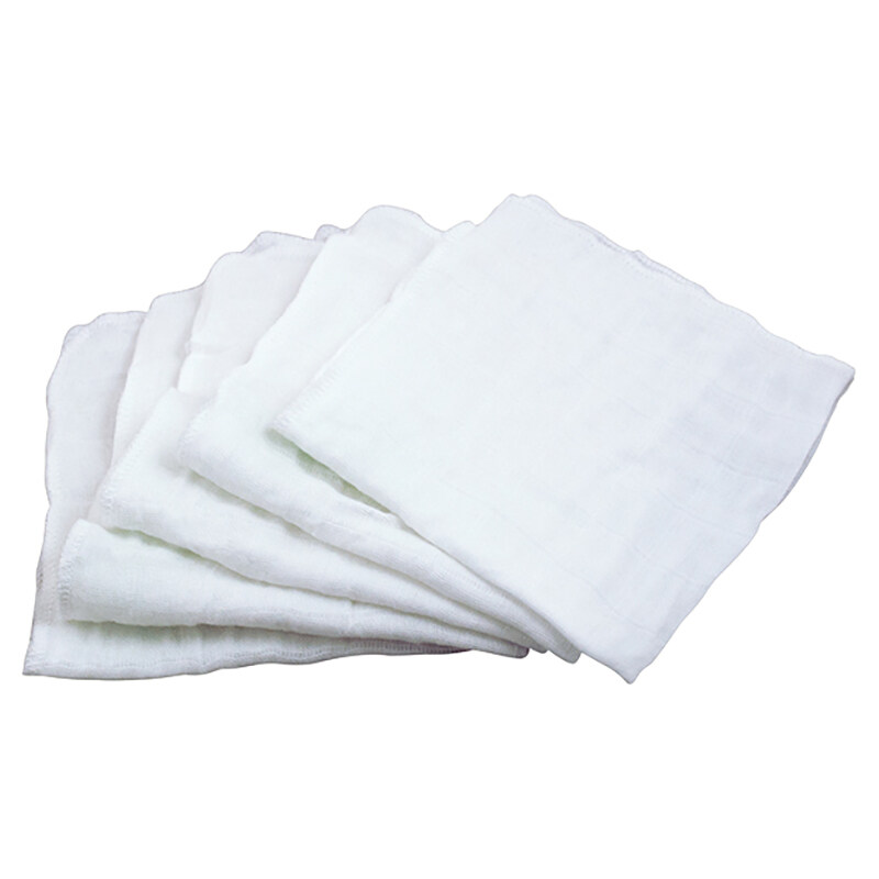 

Green Sprouts Muslin Face Cloths, 5 Pieces, White