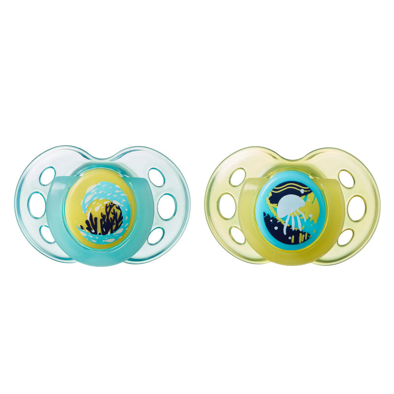 

Tommee Tippee Night Time Soother, 2 Piece, Multicolour