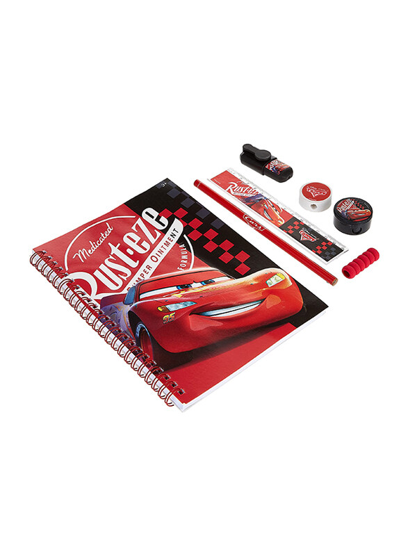 

Disney 7-Piece Cars Black Wind Stationery Set, Multicolour