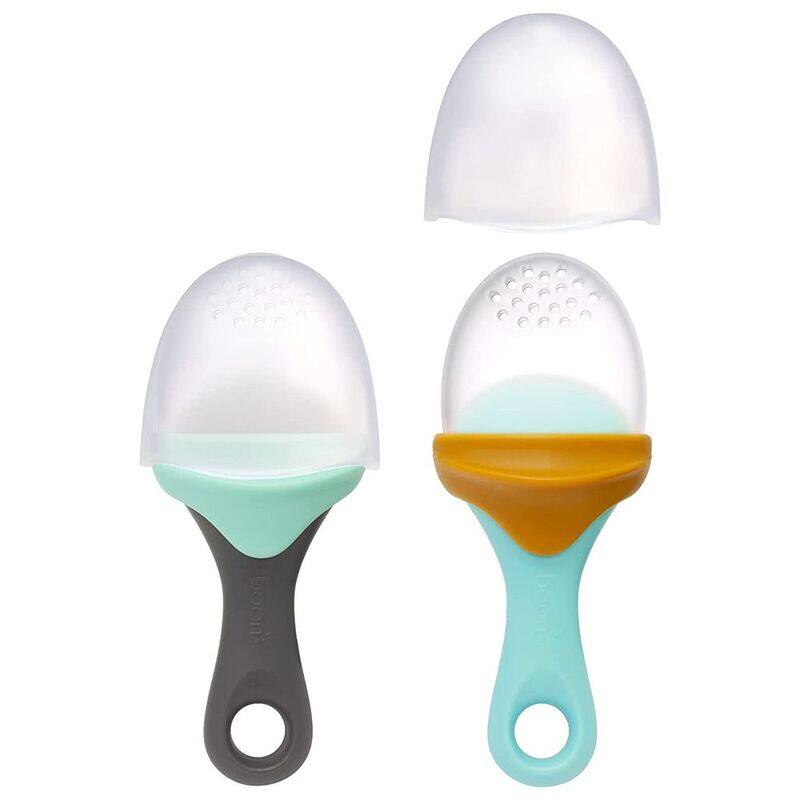 

Boon Food Silicone Feeder & Teething Toy, 2 Piece, Navy/Mint