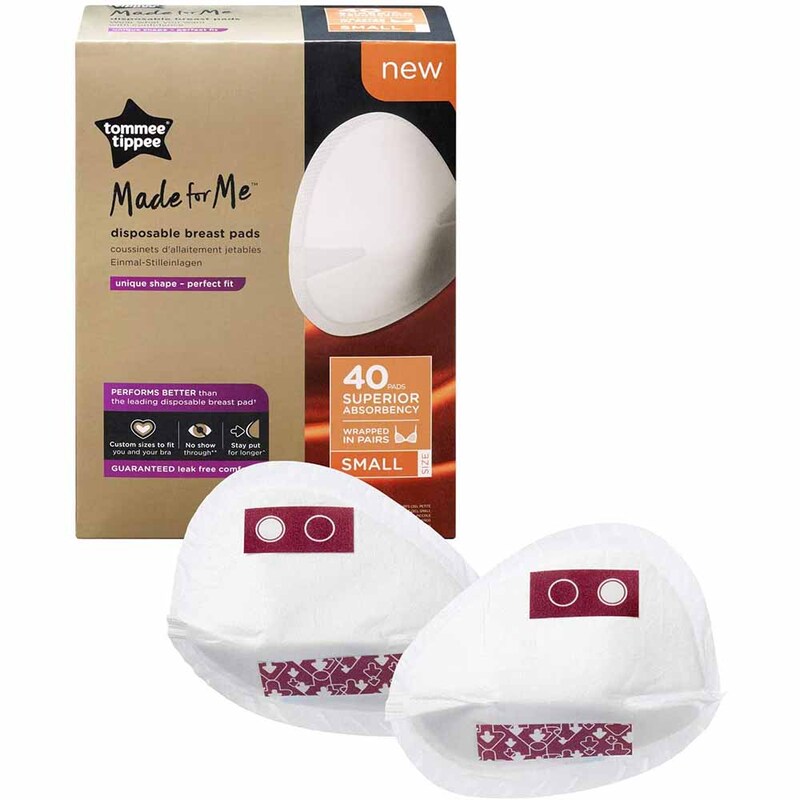 Tommee Tippee Made For Me Disposable Breast Pads, Small, 40 Piece, White