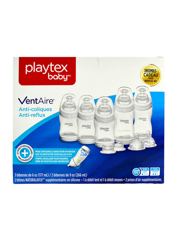 Playtex Baby VentAire Complete Tummy Comfort Newborn Gift Set, Clear