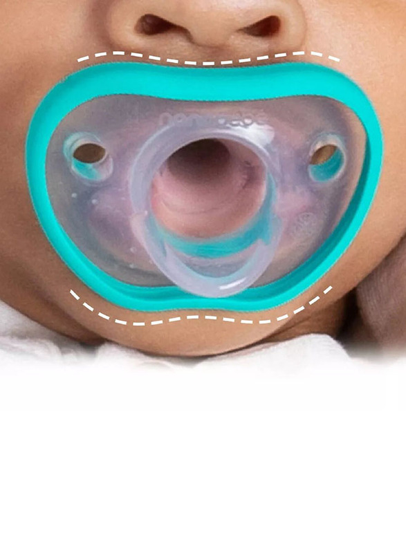 Nanobebe Flexy Pacifier for 0-3 Months, 4 Pieces, Pink/Grey
