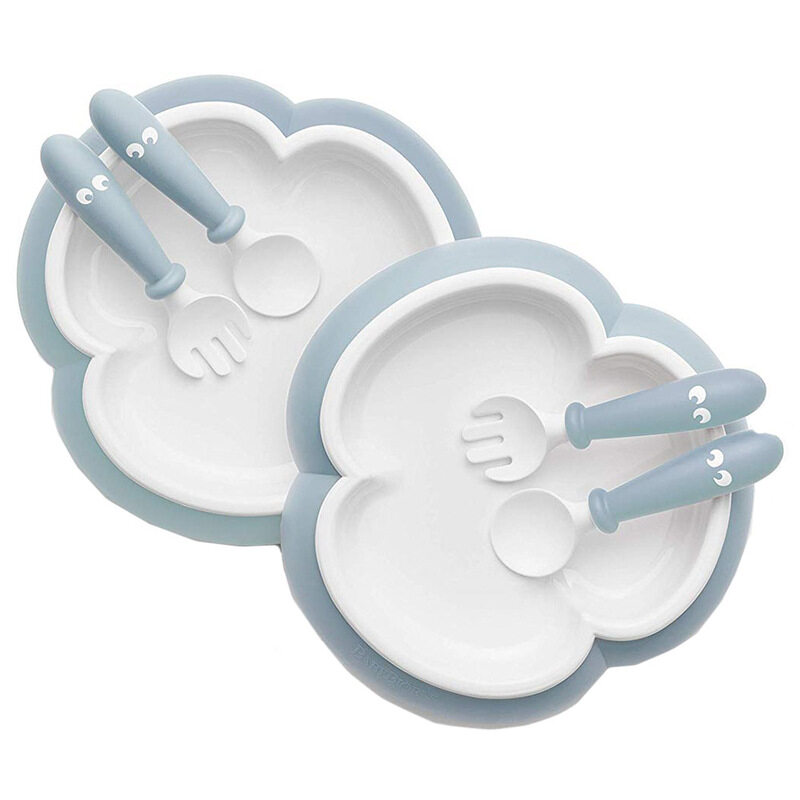 

Babybjorn Baby Plate with Spoon & Fork, 2 Piece, Powder Blue