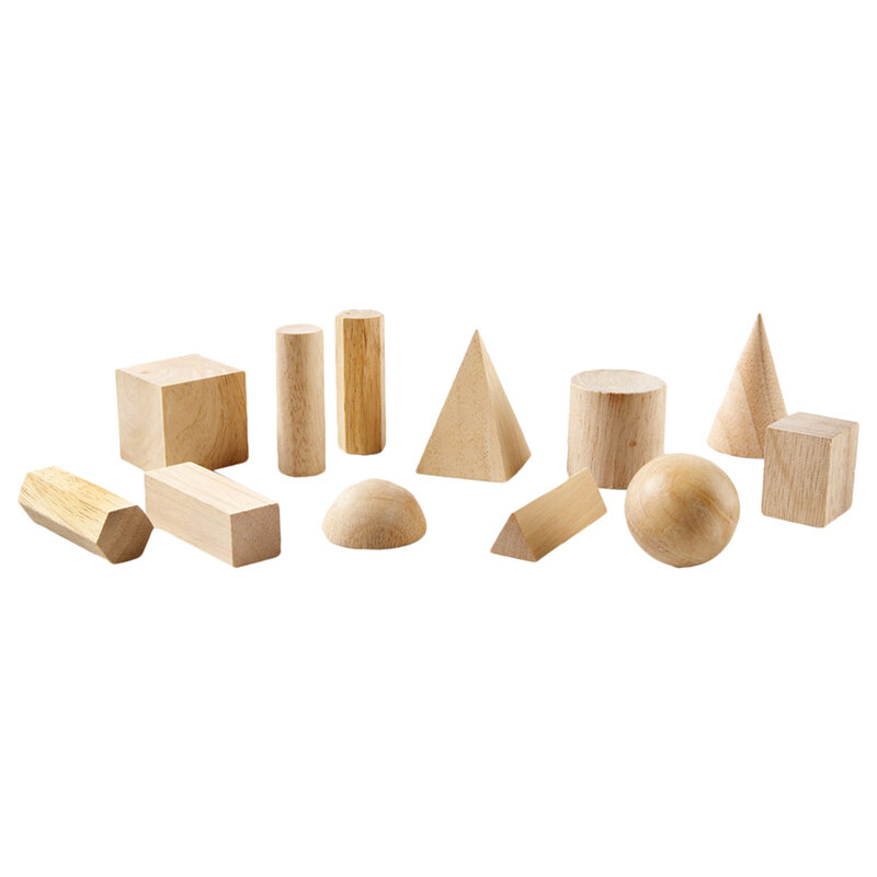 

Learning Resources Geometric Solids Wooden Shapes, 12-Pieces, Ages 6+