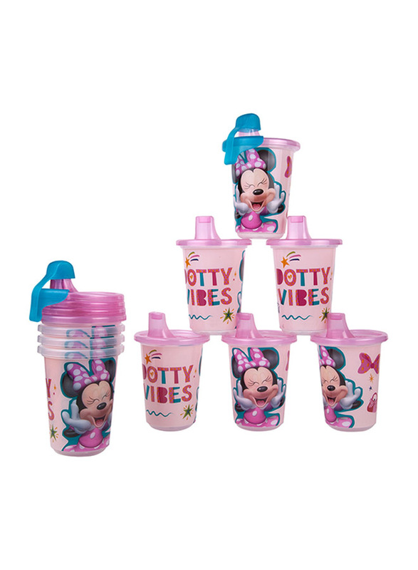 The First Years Minnie Take & Toss Sippy Feeding Cup, 10 Pieces, 295ml, Pink